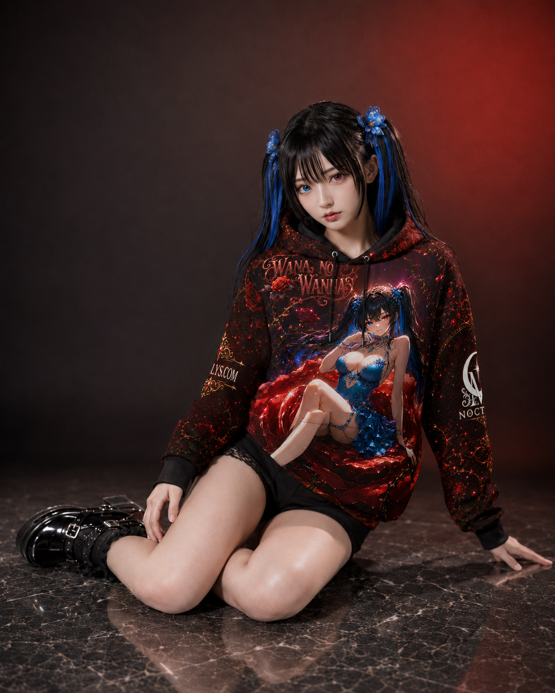 Wana no Wanna Hoodie mockup 2